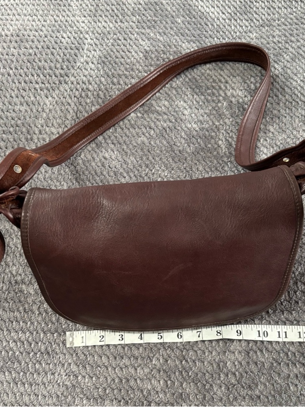 Coach Classic Leather Crossbody Bag - Dark Brown Vintage - Picture 12 of 13
